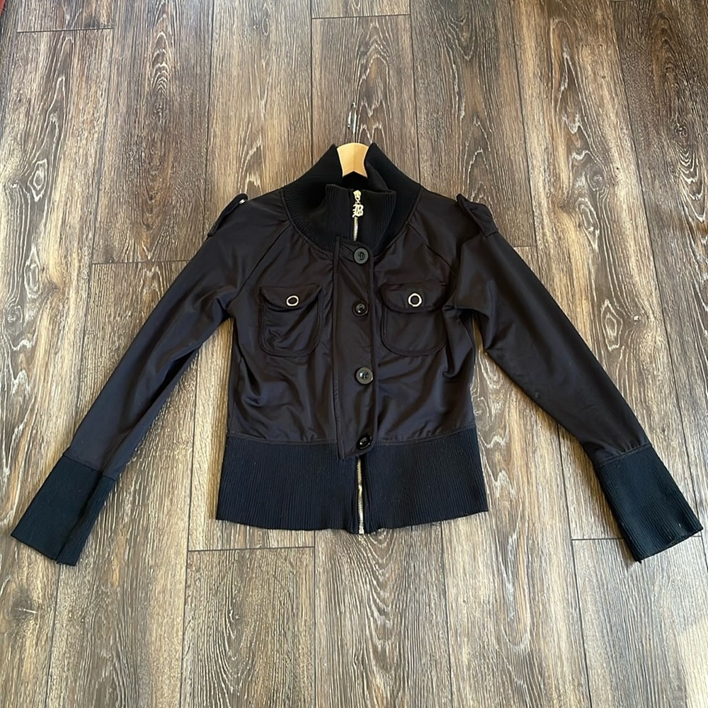 Vintage BCBG Max Maxazria Athletic Black Jacket size Medium